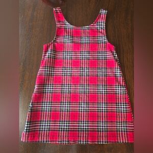 H&M Red and Black Plaid Jumper